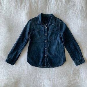 Gap kids blue jean long sleeve top
